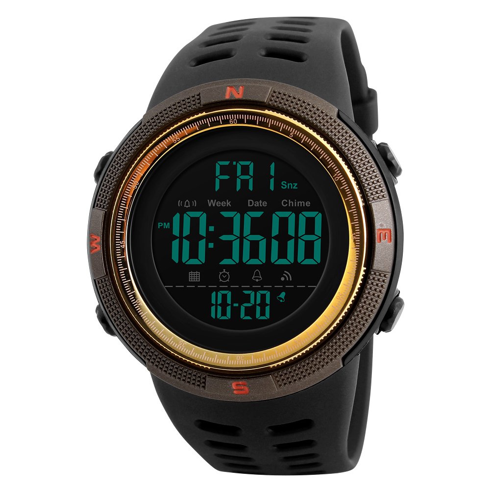 Venta Internacional - Reloj Deportivo Digital Led Electrónico Skmei Para Hombre En Dorado