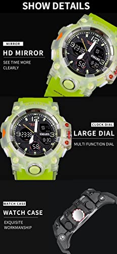 Foto 5 pulgar | Venta Internacional - Reloj Hooshu Para Hombre, Analógico, Con Doble Pantalla, Deportivo, Impermeable, Naranja