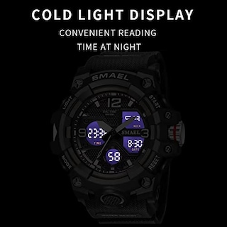 Foto 5 | Venta Internacional - Reloj Hooshu Para Hombre, Analógico, Con Doble Pantalla, Deportivo, Impermeable, Naranja