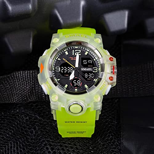 Foto 8 pulgar | Venta Internacional - Reloj Hooshu Para Hombre, Analógico, Con Doble Pantalla, Deportivo, Impermeable, Naranja