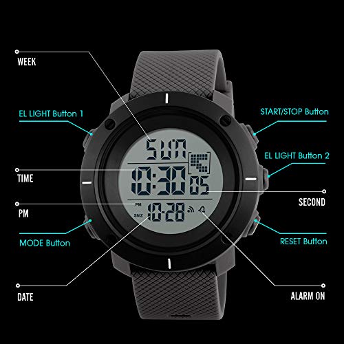 Foto 7 pulgar | Venta Internacional - Reloj Alcadan Digital Sport Led Electronic Military Para Hombre