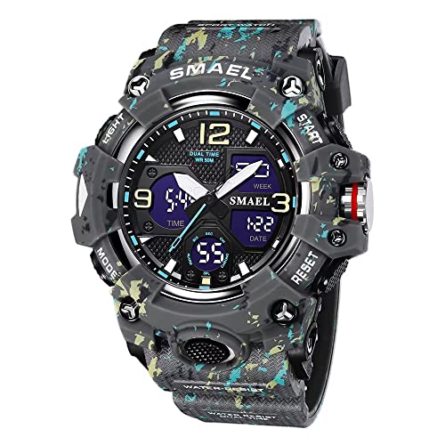 Foto 2 pulgar | Venta Internacional - Reloj Smael Con Alarma Led Impermeable Para Hombre, Militar Y Exterior