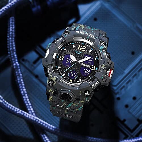 Foto 3 pulgar | Venta Internacional - Reloj Smael Con Alarma Led Impermeable Para Hombre, Militar Y Exterior