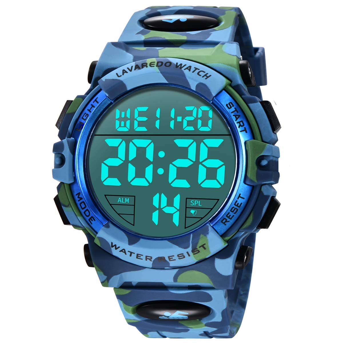 Venta Internacional - Reloj L Lavaredo Lavaredo Digital Para Hombre, 50 M, Resistente Al Agua