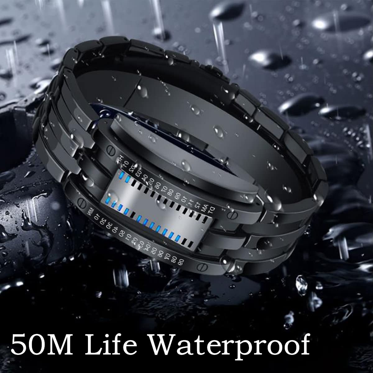 Foto 5 pulgar | Venta Internacional - Reloj Pintime Binary Matrix Digital Led 50 M Resistente Al Agua Para Hombre