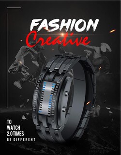 Foto 7 | Venta Internacional - Reloj Pintime Binary Matrix Digital Led 50 M Resistente Al Agua Para Hombre