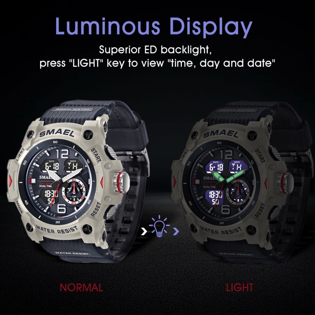 Foto 4 | Venta Internacional - Reloj Digital Asuán Para Hombre Con Cronómetro, Alarma Y Luz Led