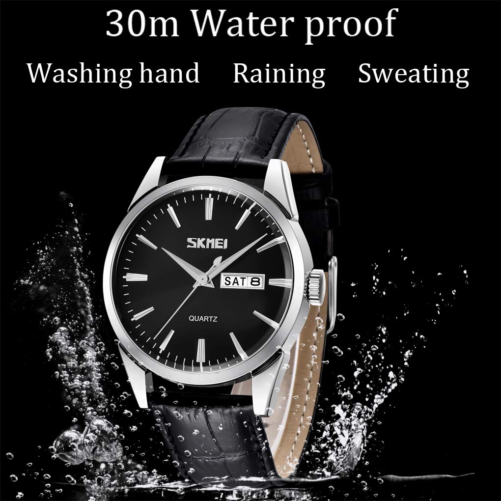 Foto 6 pulgar | Venta Internacional - Reloj De Cuero Para Hombre De Lujo Skmei Quartz Waterproof 3atm