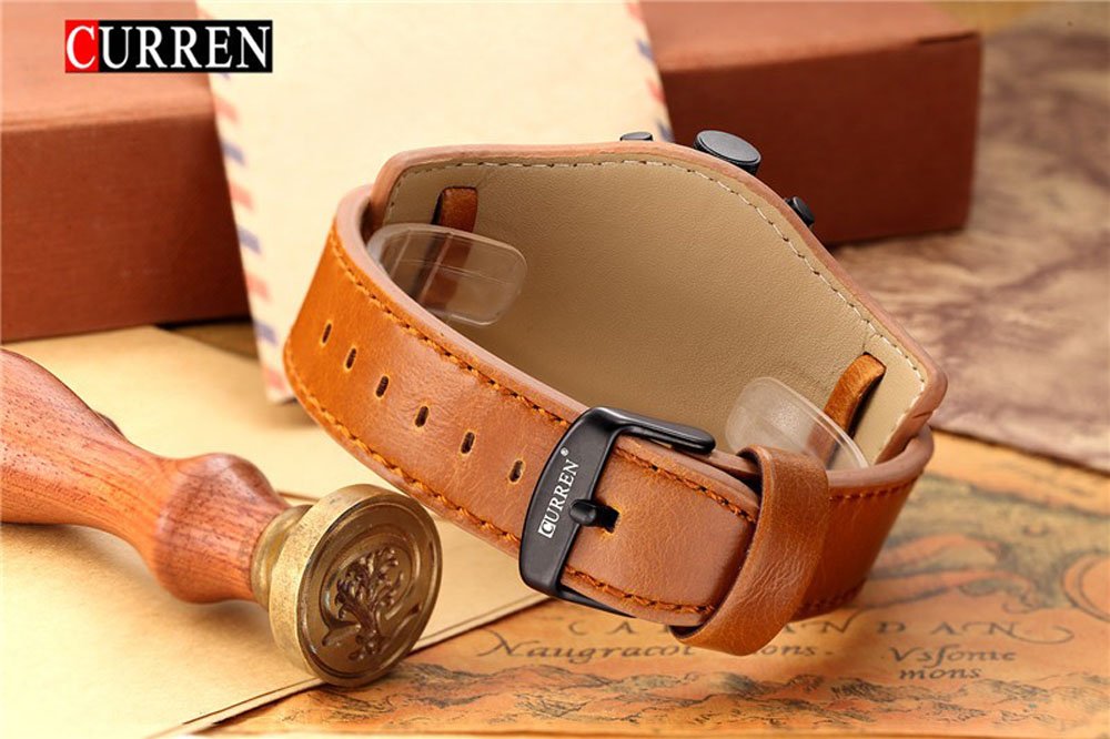 Foto 4 pulgar | Venta Internacional - Correa De Piel Impermeable Watch Curren 8225 Para Hombre