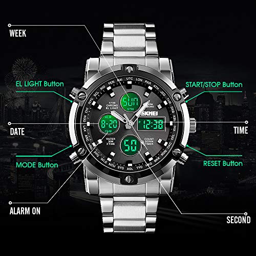 Foto 7 | Venta Internacional - Reloj Skmei Para Hombre, Impermeable, Militar, Analógico Y Digital