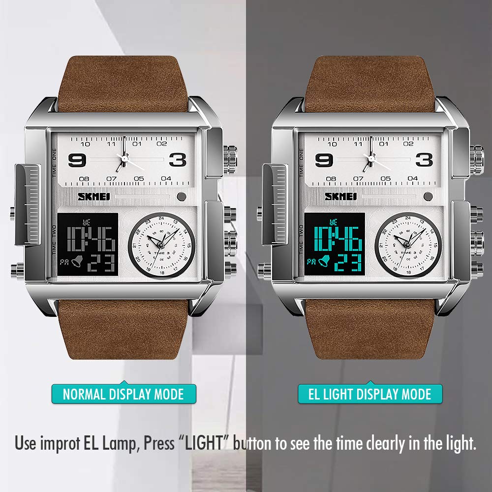 Foto 2 | Venta Internacional - Reloj Deportivo Digital Led Cuadrado Skmei Para Hombre, Cara Grande