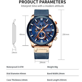 Foto 6 | Venta Internacional - Reloj Reginald Business Quartz, Impermeable, Luminoso P, Para Hombre