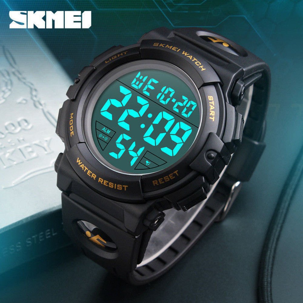 Foto 3 pulgar | Venta Internacional - Reloj Skmei Con Alarma Led Impermeable Digital Deportiva Para Hombre, Color Dorado