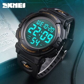 Foto 2 | Venta Internacional - Reloj Skmei Con Alarma Led Impermeable Digital Deportiva Para Hombre, Color Dorado