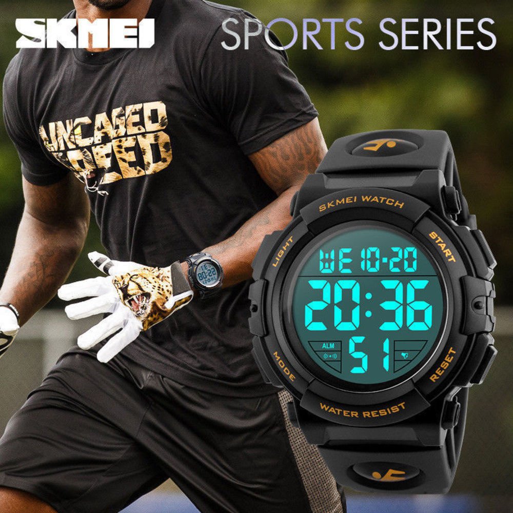 Foto 4 pulgar | Venta Internacional - Reloj Skmei Con Alarma Led Impermeable Digital Deportiva Para Hombre, Color Dorado