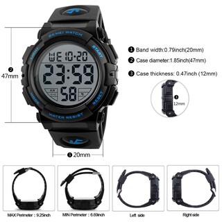 Foto 4 | Venta Internacional - Reloj Skmei Con Alarma Led Impermeable Digital Deportiva Para Hombre, Color Dorado