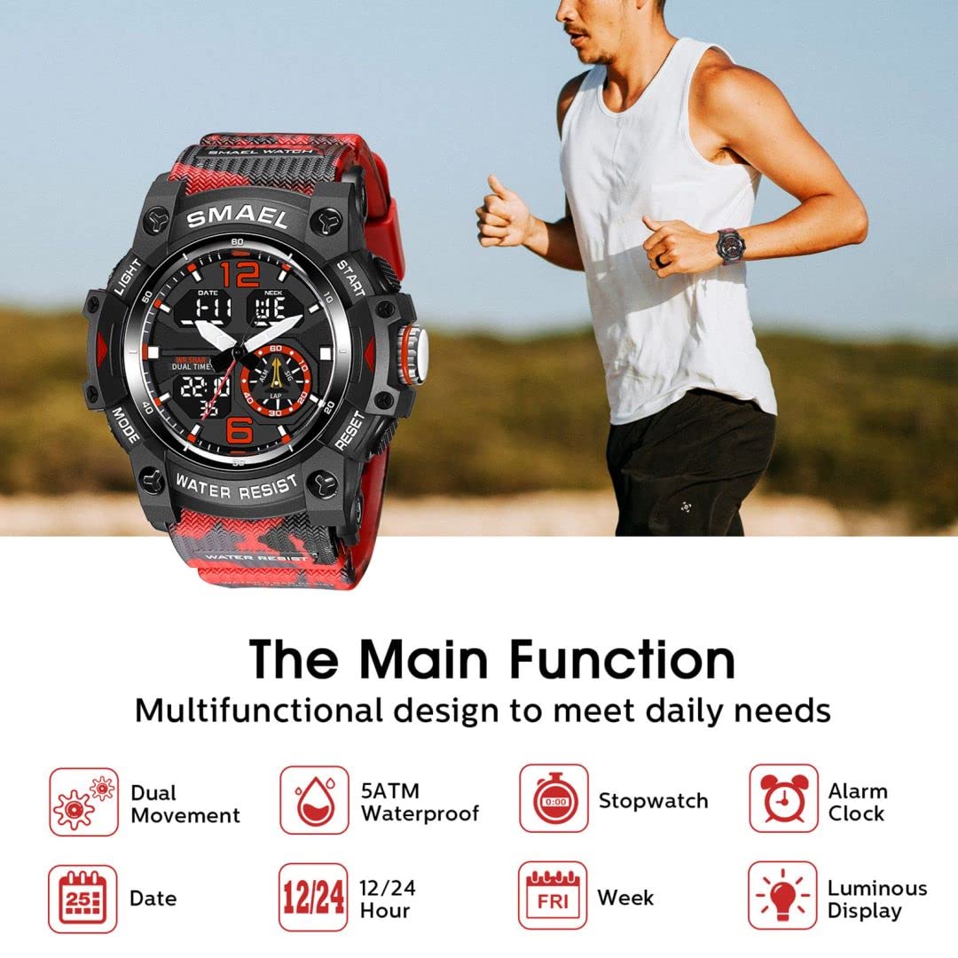 Foto 2 | Venta Internacional - Watch Aswan Digital Para Hombre Con Cronómetro, Alarma Y Calendario