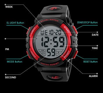 Foto 7 | Venta Internacional - Reloj Mastop Con Cronógrafo Digital Con Esfera Grande Para Hombre, 50 M Wr