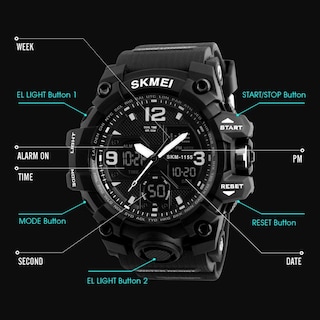 Foto 4 | Venta Internacional - Reloj Strived, Deportivo Militar, Electrónico, Impermeable, Led, Para Hombre