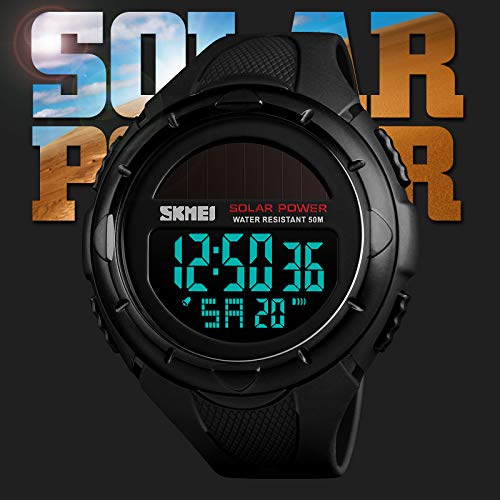 Foto 6 pulgar | Venta Internacional - Reloj Deportivo Alcadan Solar Digital Led para Hombre