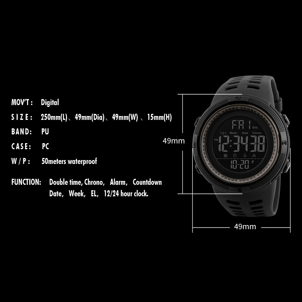 Foto 9 pulgar | Venta Internacional-Reloj Skmei Negro para Hombre