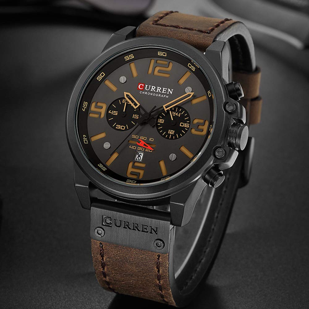 Foto 3 | Venta Internacional-Reloj Curren Café para Hombre