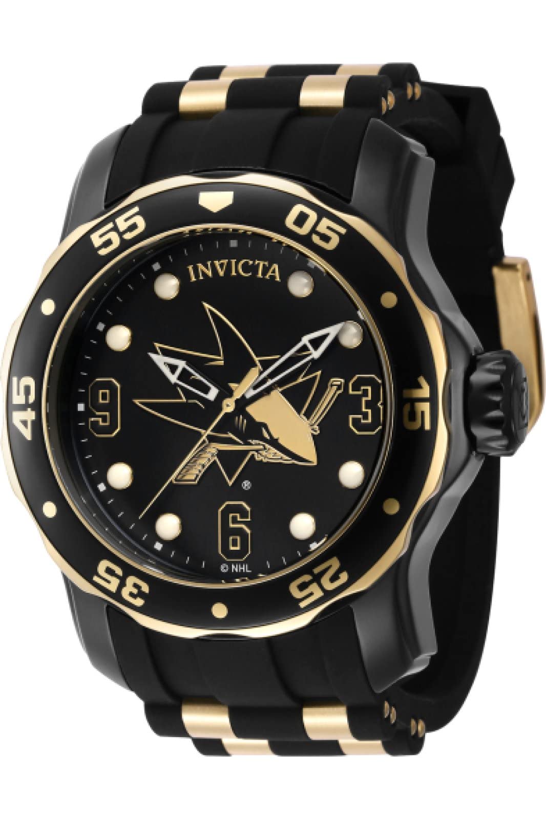 Foto 2 pulgar | Reloj Invicta Nhl San Jose Sharks De Cuarzo Con Esfera Negra - Venta Internacional.