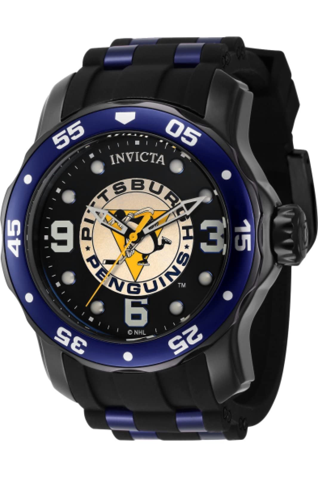 Foto 2 pulgar | Reloj Invicta Nhl Pittsburgh Penguins Para Hombre Con Esfera Negra - Venta Internacional.