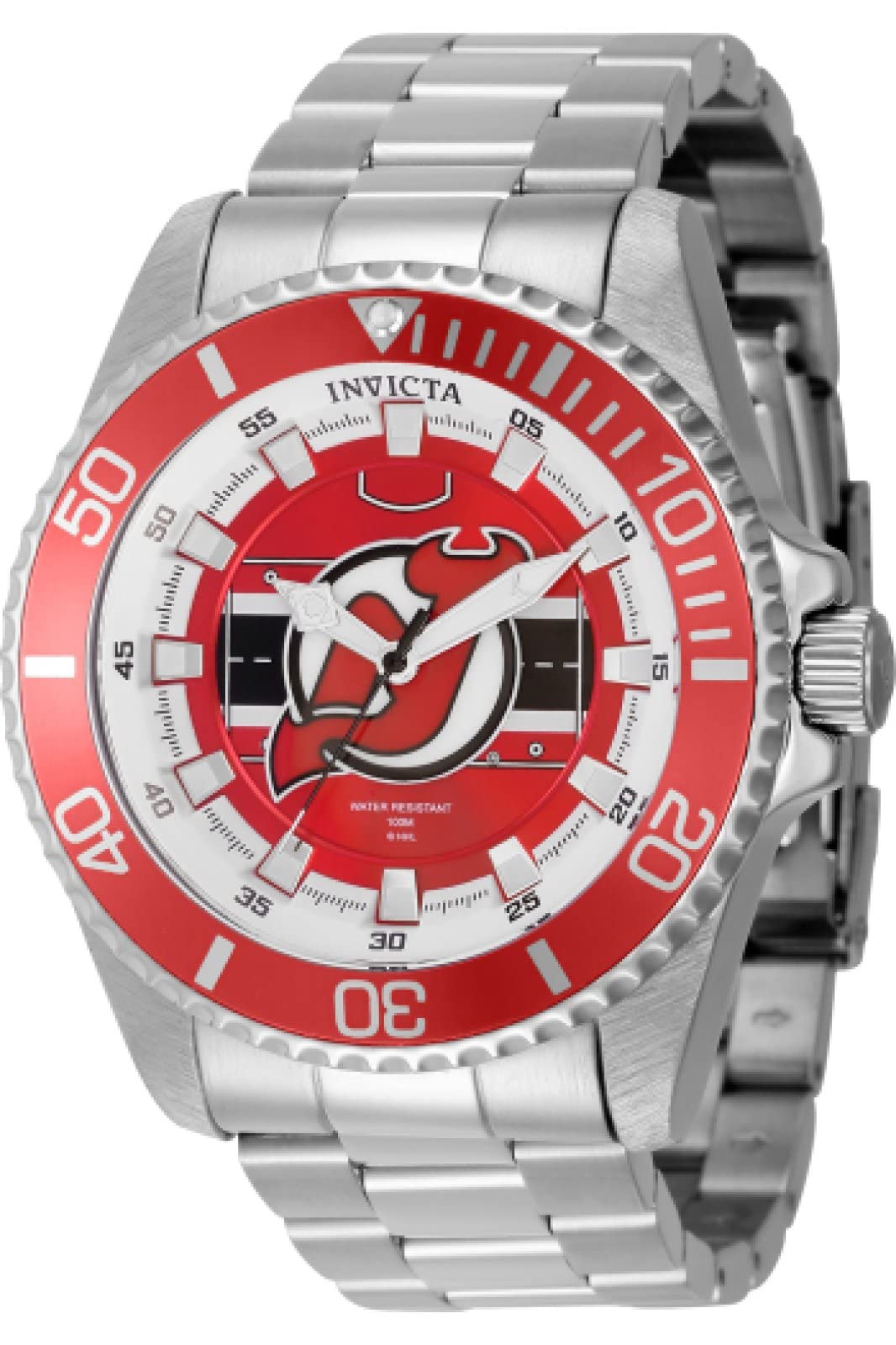 Foto 2 pulgar | Reloj Invicta Nhl New Jersey Devils Quartz Con Esfera Roja P - Venta Internacional.