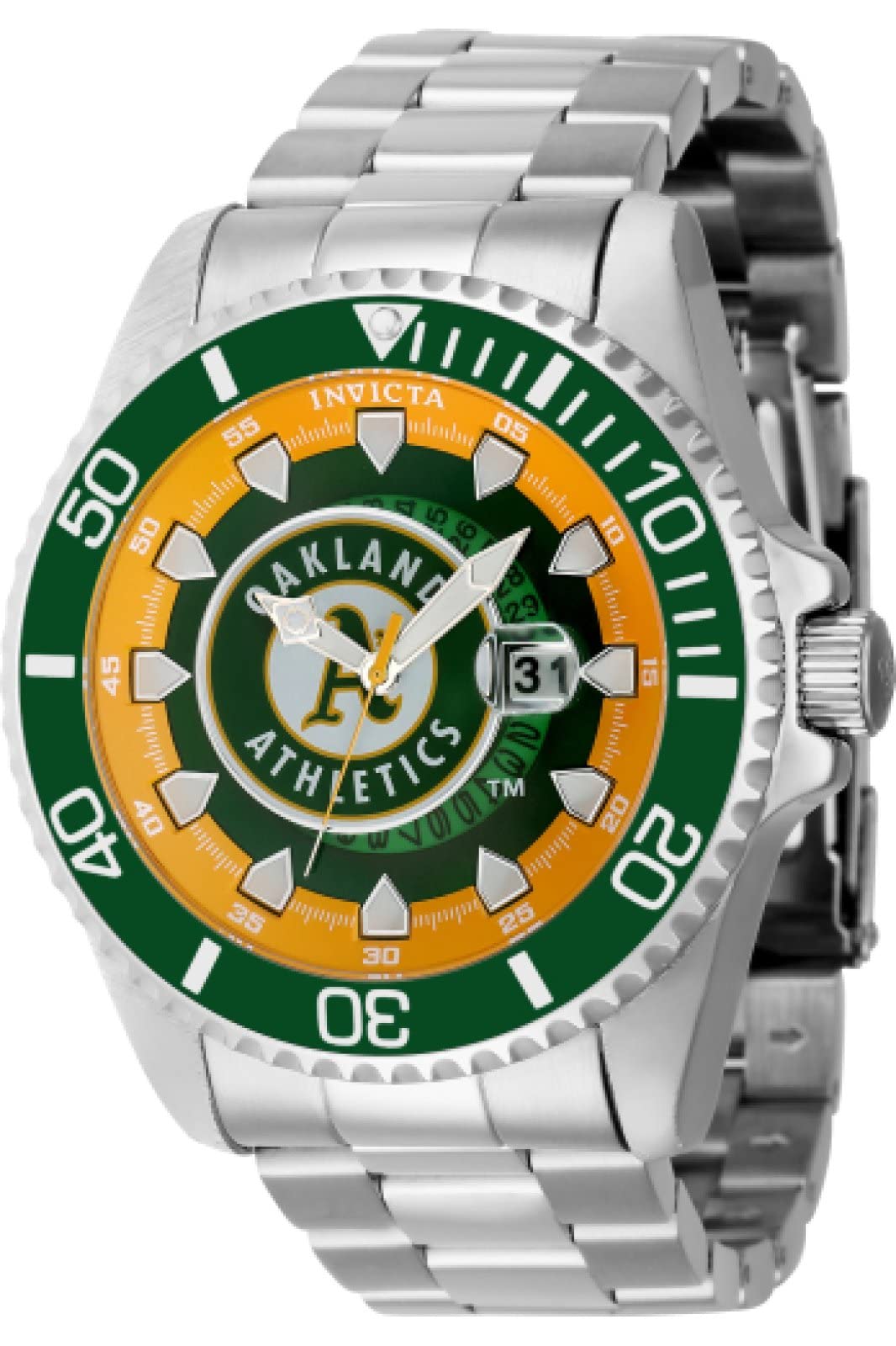 Foto 2 pulgar | Reloj de Cuarzo Invicta Mlb Oakland Athletics para Hombre - Venta Internacional