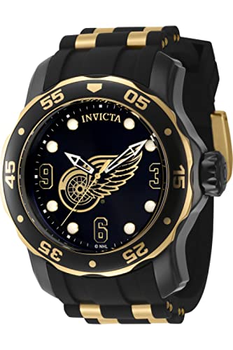 Foto 3 pulgar | Reloj Invicta Nhl Detroit Red Wings Para Hombre Con Esfera Negra De 48 Mm - Venta Internacional.