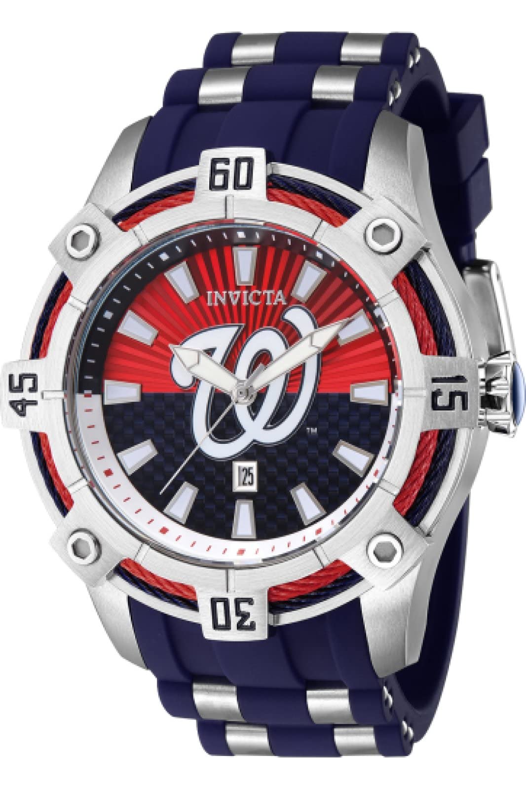 Foto 2 pulgar | Reloj De Cuarzo Invicta Mlb Washington Nationals Para Hombre - Venta Internacional.