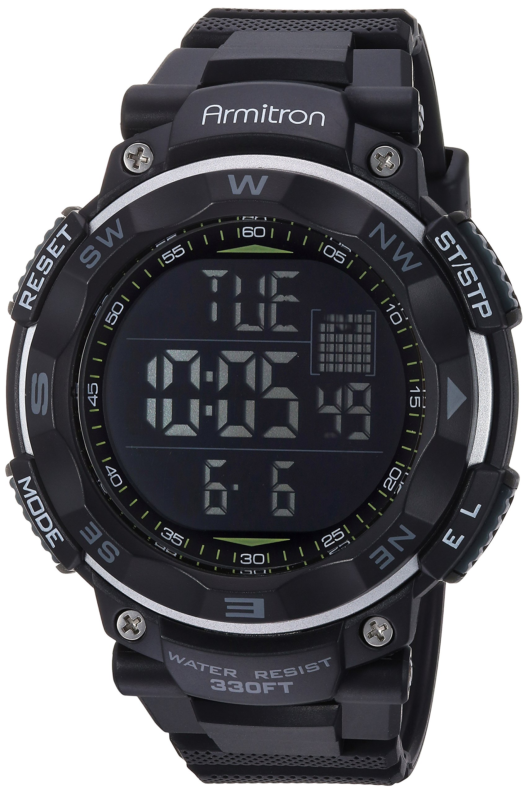 Foto 2 pulgar | Cronógrafo Digital Negro Deportivo De 40 Mm para Hombre - Venta Internacional