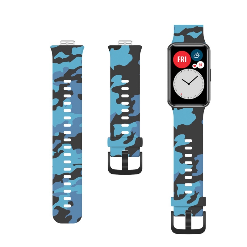 Foto 2 pulgar | Correa De Silicona Azul Para Huawei Watch Fit - Venta Internacional.