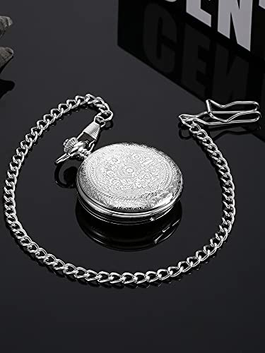 Foto 7 pulgar | Reloj de Bolsillo Pangda Vintage Steel con Cadena para Hombre - Venta Internacional