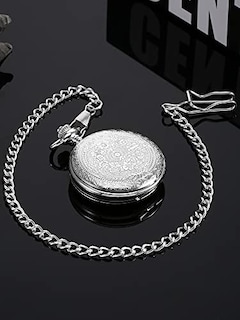 Foto 6 | Reloj de Bolsillo Pangda Vintage Steel con Cadena para Hombre - Venta Internacional