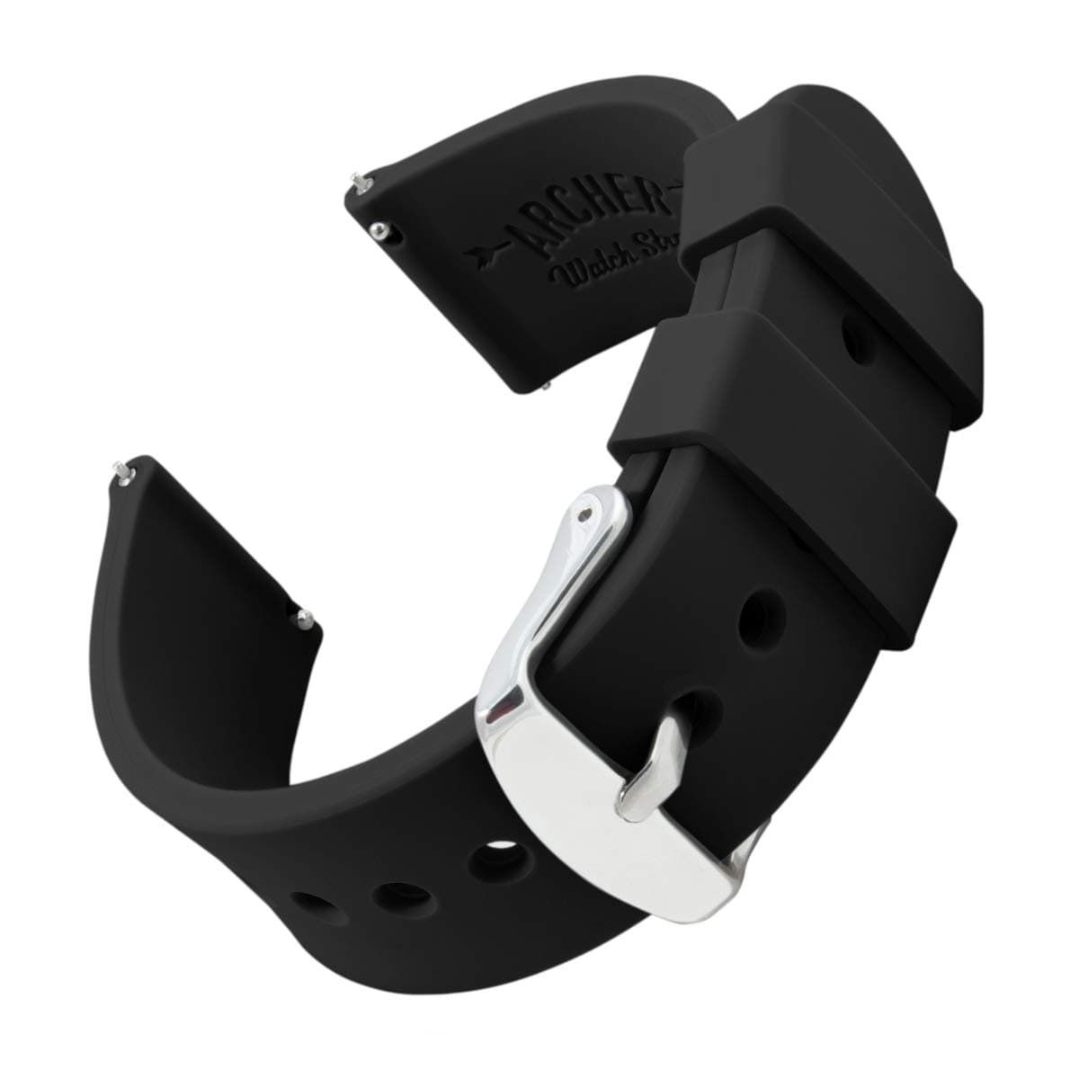 Correa de Reloj Archer Silicone Quick Release 22 mm Negra - Venta Internacional $644