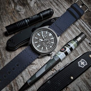 Foto 5 | Correa de Reloj Archer Canvas Quick Release Azul Marino 20 Mm - Venta Internacional