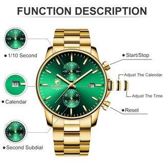 Foto 3 | Reloj Golden Hour con Cronógrafo Casual Para Hombre - Venta Internacional