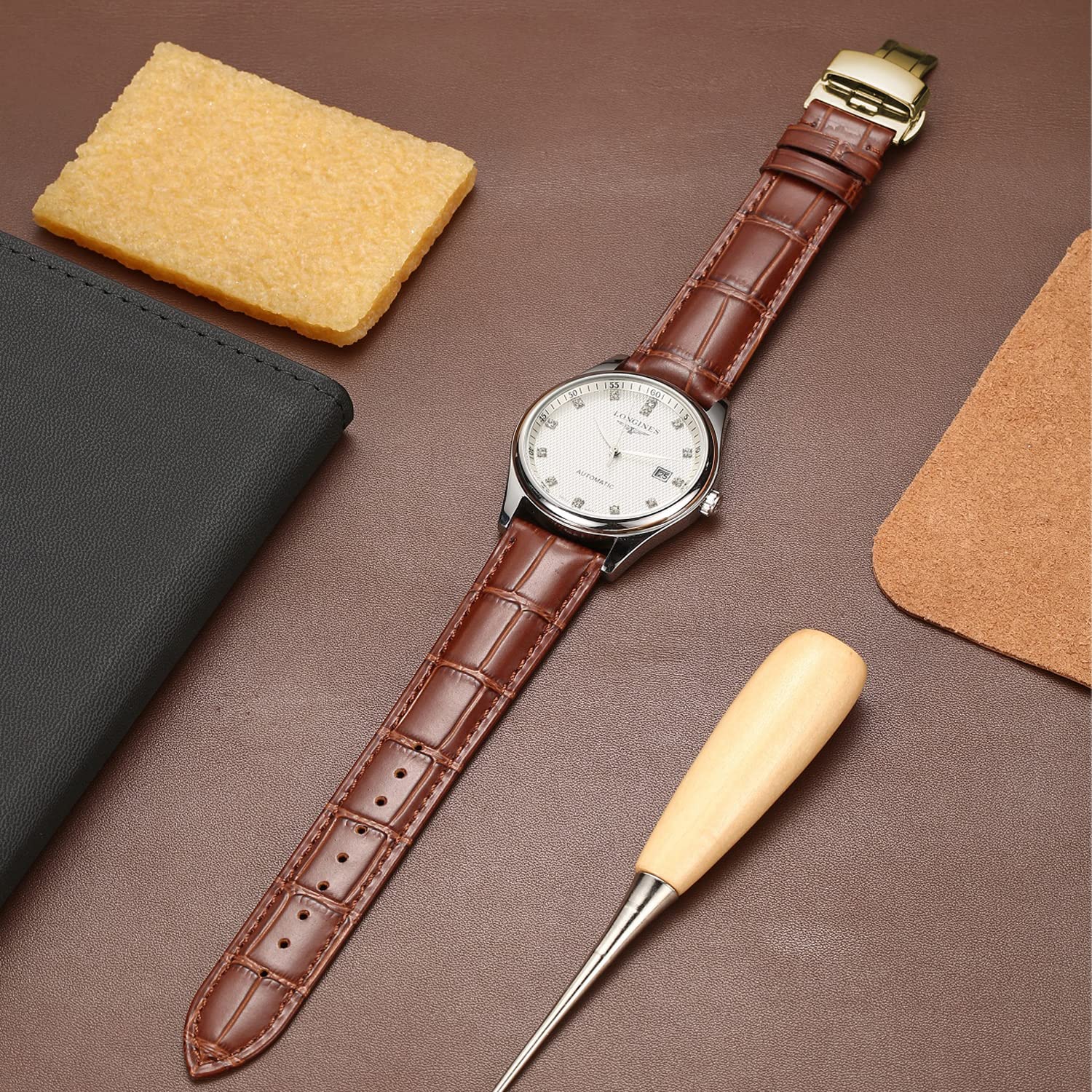 Foto 3 pulgar | Correa de Reloj Moran Quick Release Leather - Venta Internacional