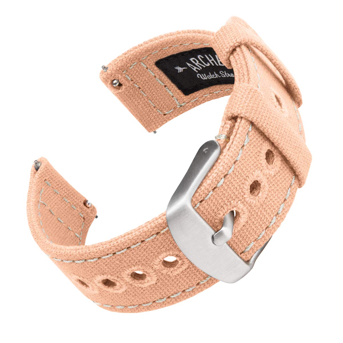 Pulsera de Reloj Archer Canvas Quick Release Coral Pálido - Venta Internacional