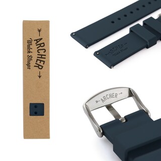 Foto 6 | Correa de reloj Archer Silicone Quick Release 18 mm en color azul