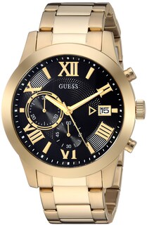 Foto 1 | Reloj Guess de Acero Inoxidable Dorado y Cronógrafo Negro - Venta Internacional