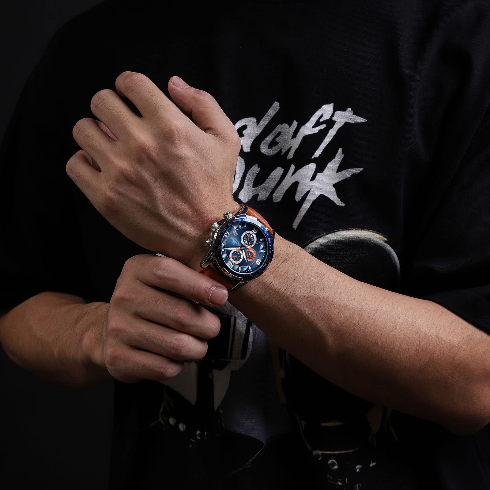 Foto 7 pulgar | Reloj Naviforce Sport Analógico de Cuarzo con Cronógrafo de Cuero para Hombre - Venta Internacional