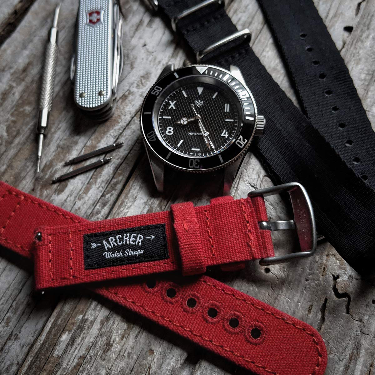 Foto 6 pulgar | Correa Archer Watch Straps Rojo para Reloj-Venta Internacional