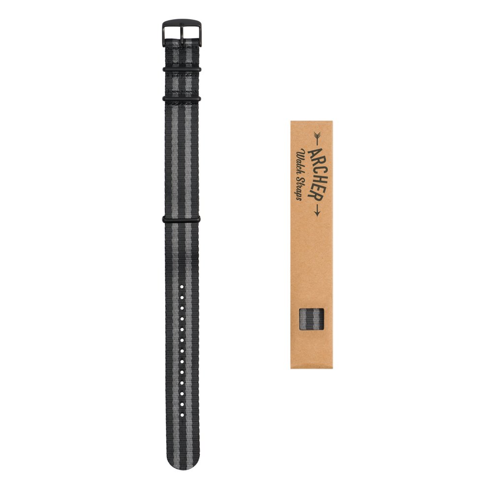 Foto 2 | Cinturón de Seguridad Archer Strap Nailon Tejido 22 Mm Negro/gris - Venta Internacional