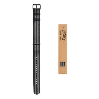 Foto 2 | Cinturón de Seguridad Archer Strap Nailon Tejido 22 Mm Negro/gris - Venta Internacional