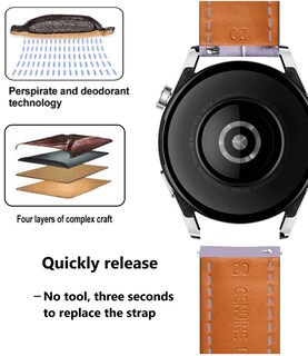 Foto 4 | Correa de Reloj Moran Quick Release Leather 18 mm - 24 mm
