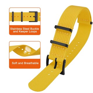 Foto 3 | Correa de Reloj Annefit Impermeable con Hebilla Negra - Venta Internacional