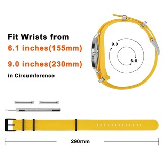 Foto 4 | Correa de Reloj Annefit Impermeable con Hebilla Negra - Venta Internacional